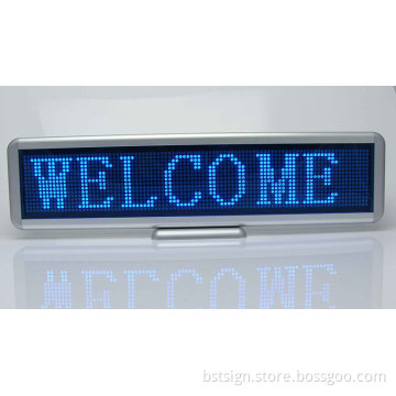 Blue Color Desk LED Moving Sign 16X96